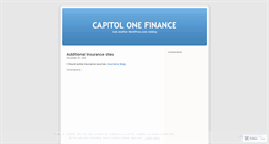 Desktop Screenshot of capitolonefinance.wordpress.com