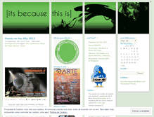 Tablet Screenshot of itsbecausethisis.wordpress.com