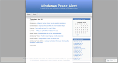 Desktop Screenshot of mindanaopeacealert.wordpress.com