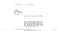 Desktop Screenshot of greaterhaiphong.wordpress.com