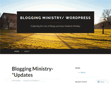 Tablet Screenshot of bloggingministry.wordpress.com