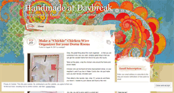 Desktop Screenshot of handmadeatdaybreak.wordpress.com