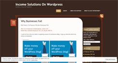 Desktop Screenshot of incomesolutionson.wordpress.com