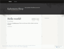 Tablet Screenshot of ephemerashop.wordpress.com