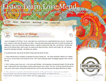 Tablet Screenshot of listenlearnlovemend.wordpress.com