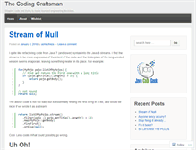 Tablet Screenshot of codingcraftsman.wordpress.com