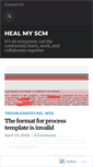 Mobile Screenshot of healmyscm.wordpress.com