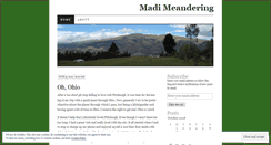 Desktop Screenshot of madimeandering.wordpress.com