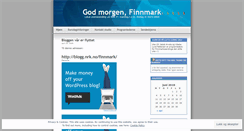 Desktop Screenshot of godmorgenfinnmark.wordpress.com