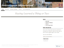 Tablet Screenshot of journeymanadventuress.wordpress.com