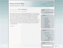 Tablet Screenshot of pawsandjaws.wordpress.com