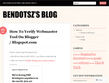 Tablet Screenshot of bendotsz.wordpress.com