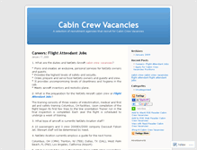 Tablet Screenshot of cabincrewvacancies.wordpress.com