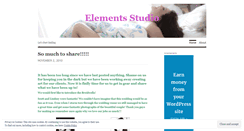 Desktop Screenshot of elements2studio.wordpress.com