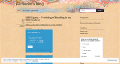 Desktop Screenshot of alinazim.wordpress.com