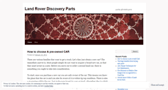 Desktop Screenshot of landroverdiscoveryparts.wordpress.com