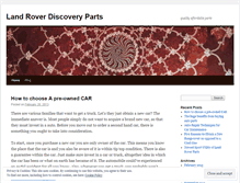 Tablet Screenshot of landroverdiscoveryparts.wordpress.com