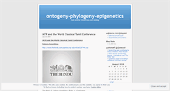 Desktop Screenshot of ontogenyphylogenyepigenetcs.wordpress.com