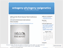 Tablet Screenshot of ontogenyphylogenyepigenetcs.wordpress.com