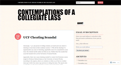 Desktop Screenshot of contemplationsofacollegiatemind.wordpress.com