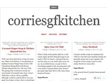 Tablet Screenshot of corriesgfkitchen.wordpress.com