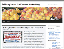 Tablet Screenshot of bemoneysmartfarmersmarket.wordpress.com