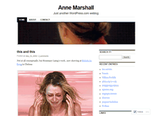 Tablet Screenshot of annemarshall.wordpress.com