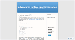 Desktop Screenshot of bayesiancomputation.wordpress.com