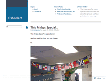 Tablet Screenshot of fishselect.wordpress.com