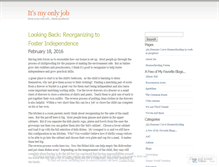 Tablet Screenshot of itsmyonlyjob.wordpress.com