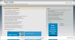Desktop Screenshot of aliendolls.wordpress.com