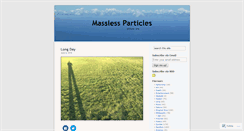 Desktop Screenshot of masslessparticles.wordpress.com