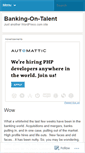 Mobile Screenshot of bankingontalent.wordpress.com