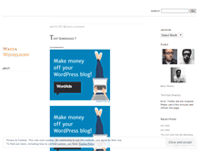 Tablet Screenshot of martawesselhoff.wordpress.com