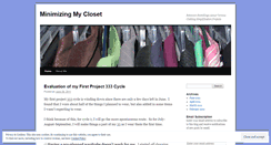 Desktop Screenshot of minimizingmycloset.wordpress.com