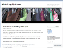 Tablet Screenshot of minimizingmycloset.wordpress.com