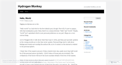 Desktop Screenshot of hydrogenmonkey.wordpress.com