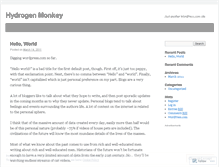 Tablet Screenshot of hydrogenmonkey.wordpress.com