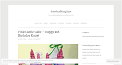 Desktop Screenshot of lovefoodlongtime.wordpress.com