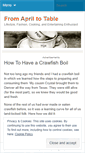 Mobile Screenshot of fromapriltotable.wordpress.com