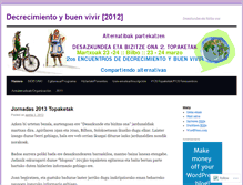 Tablet Screenshot of decrecimientoybuenvivir2012.wordpress.com