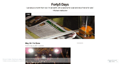 Desktop Screenshot of forty5days.wordpress.com