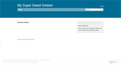 Desktop Screenshot of mysupersweetsixteen.wordpress.com