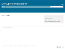 Tablet Screenshot of mysupersweetsixteen.wordpress.com