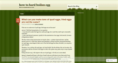 Desktop Screenshot of howtohardboilanegg.wordpress.com