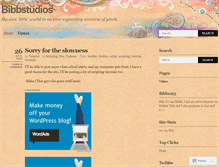 Tablet Screenshot of bibbstudios.wordpress.com