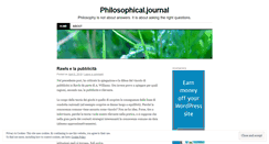 Desktop Screenshot of philosophicaljournal.wordpress.com