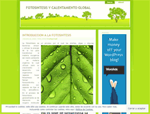 Tablet Screenshot of fotosintesiscalentamientoglobal.wordpress.com