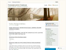 Tablet Screenshot of conservativecompass.wordpress.com