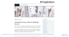 Desktop Screenshot of elcapirotero.wordpress.com